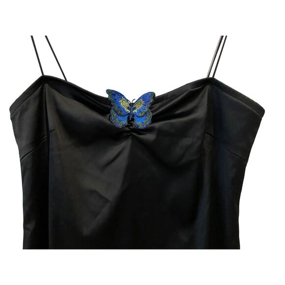 Current Mood Grace Evolution Butterfly Black Mini Dress Size XL Stretchy - Picture 3 of 8